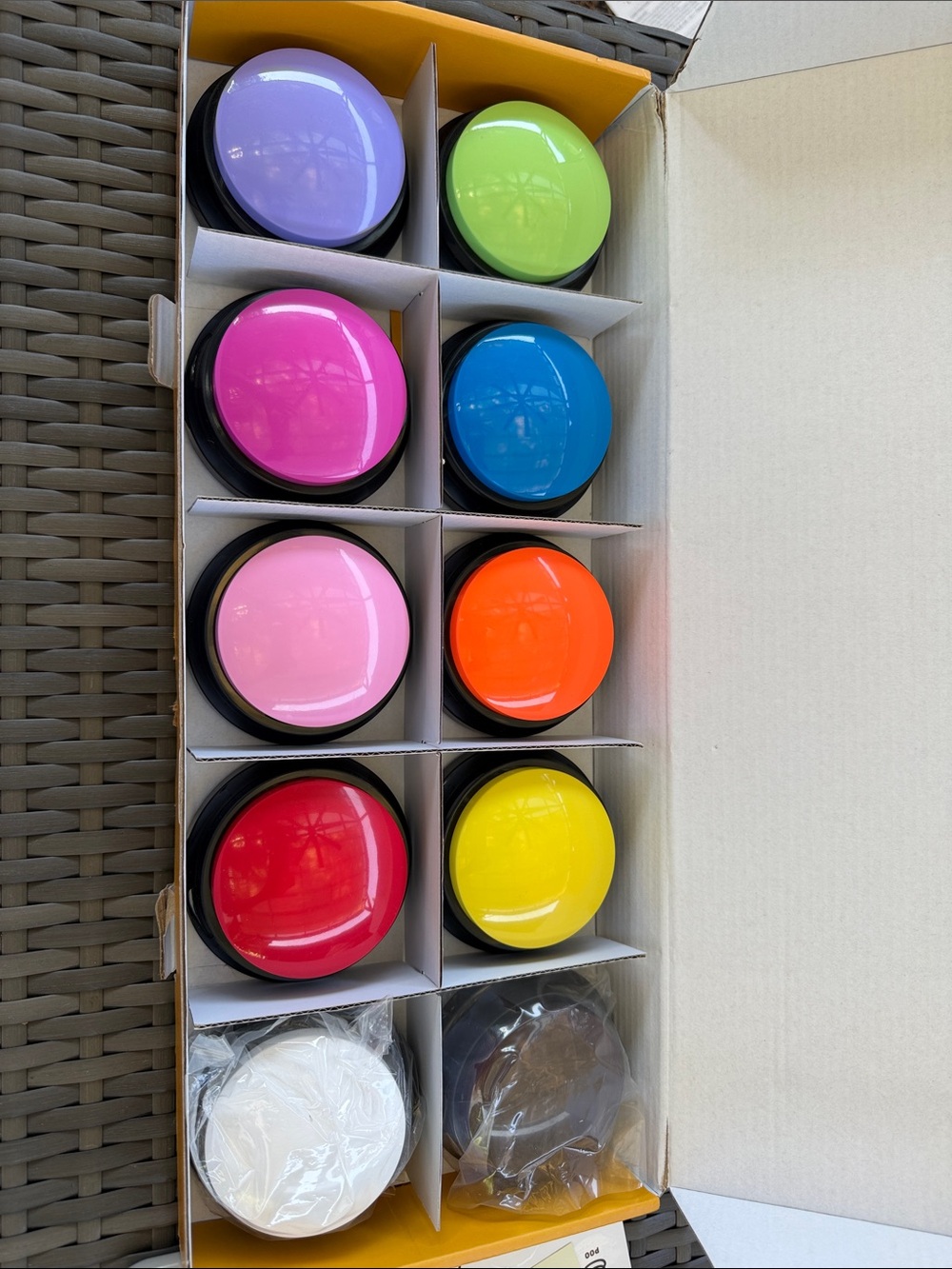 Colorful recordable  Push Buttons - 10-Pack Assorted Bright Colors